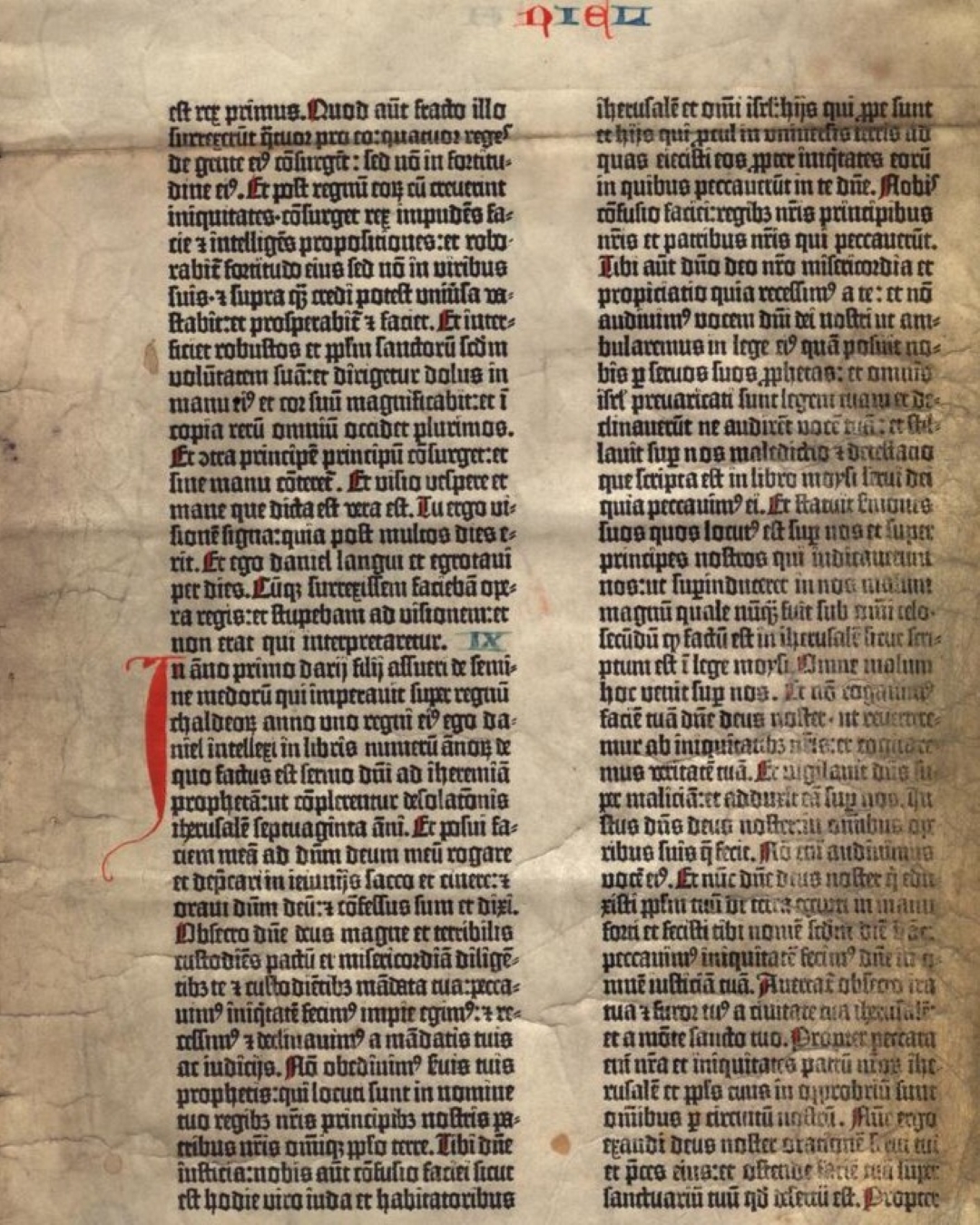 Gutenberg Bible Leaf
