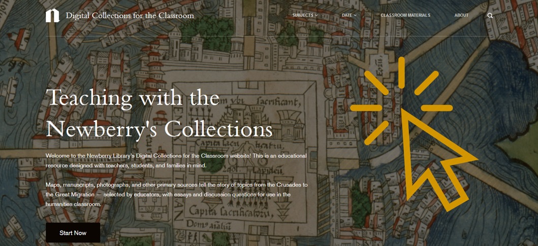 Digital Collections for the Classroom, homeapge
