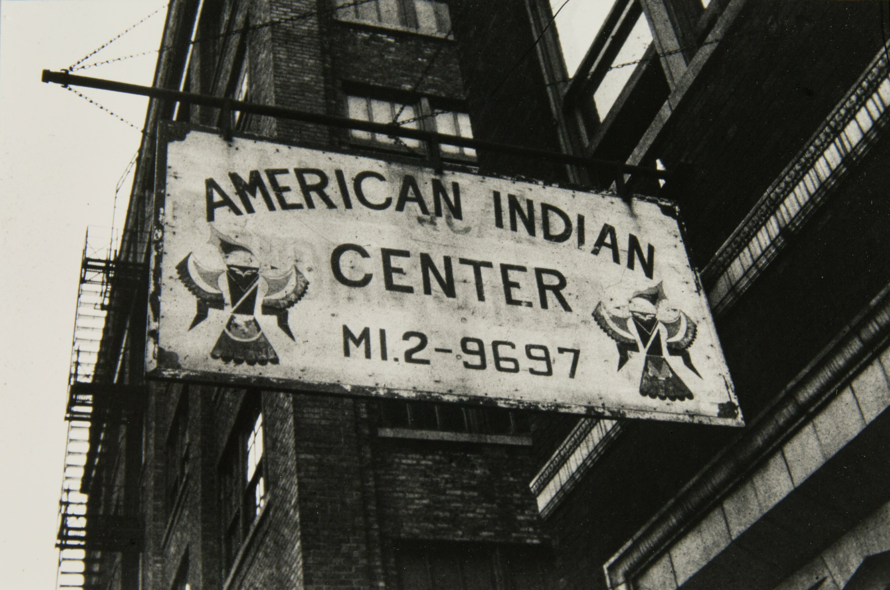 American Indian Center sign when the center was located on LaSalle Street