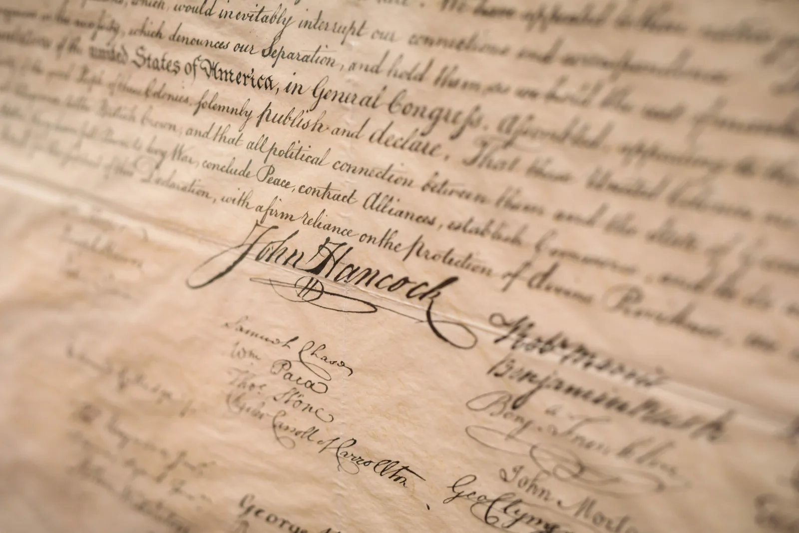 Engraving the Declaration of Independence