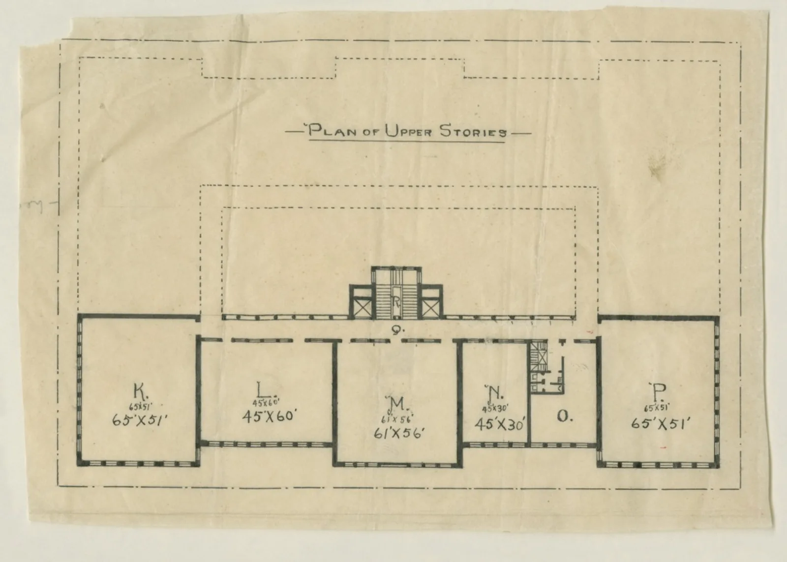 Blueprint A blueprint shows the outline of the Newberry building with additional outlines showing what a future addition to the building might look like.