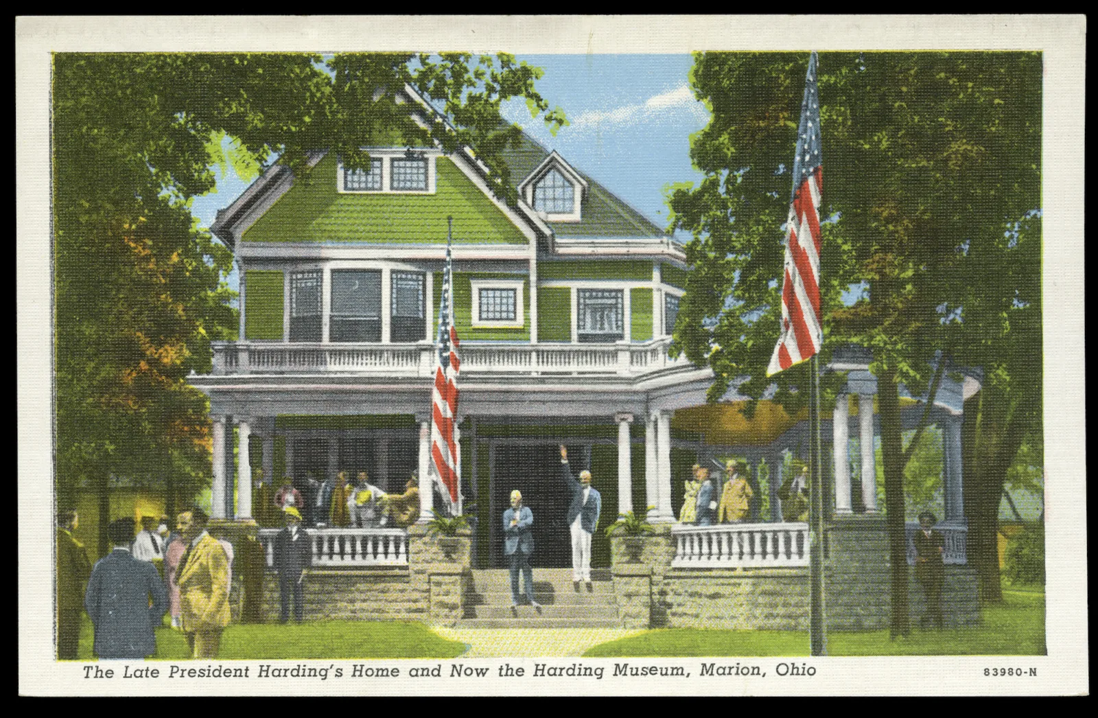 1 Decision 1920 A 1923 postcard depicted Harding's famous front porch campaign during the 1920 presidential election.