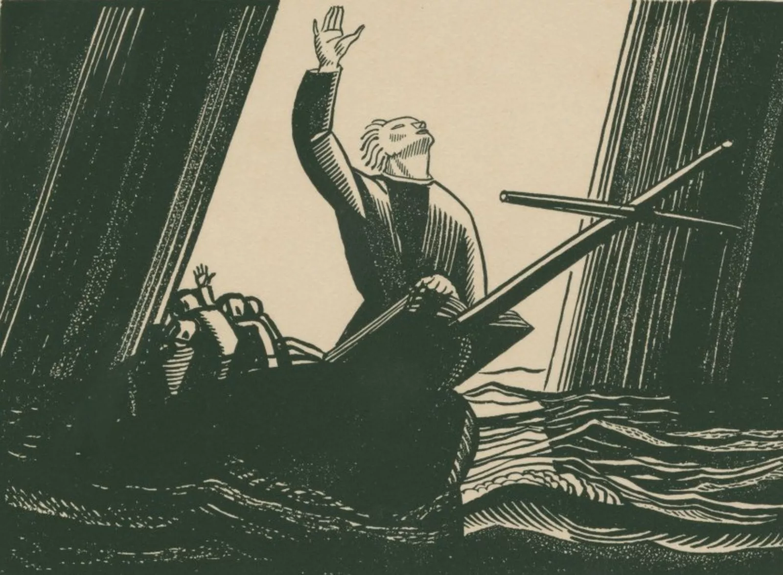 Kent Rockwell illustration for Moby-Dick, 1930