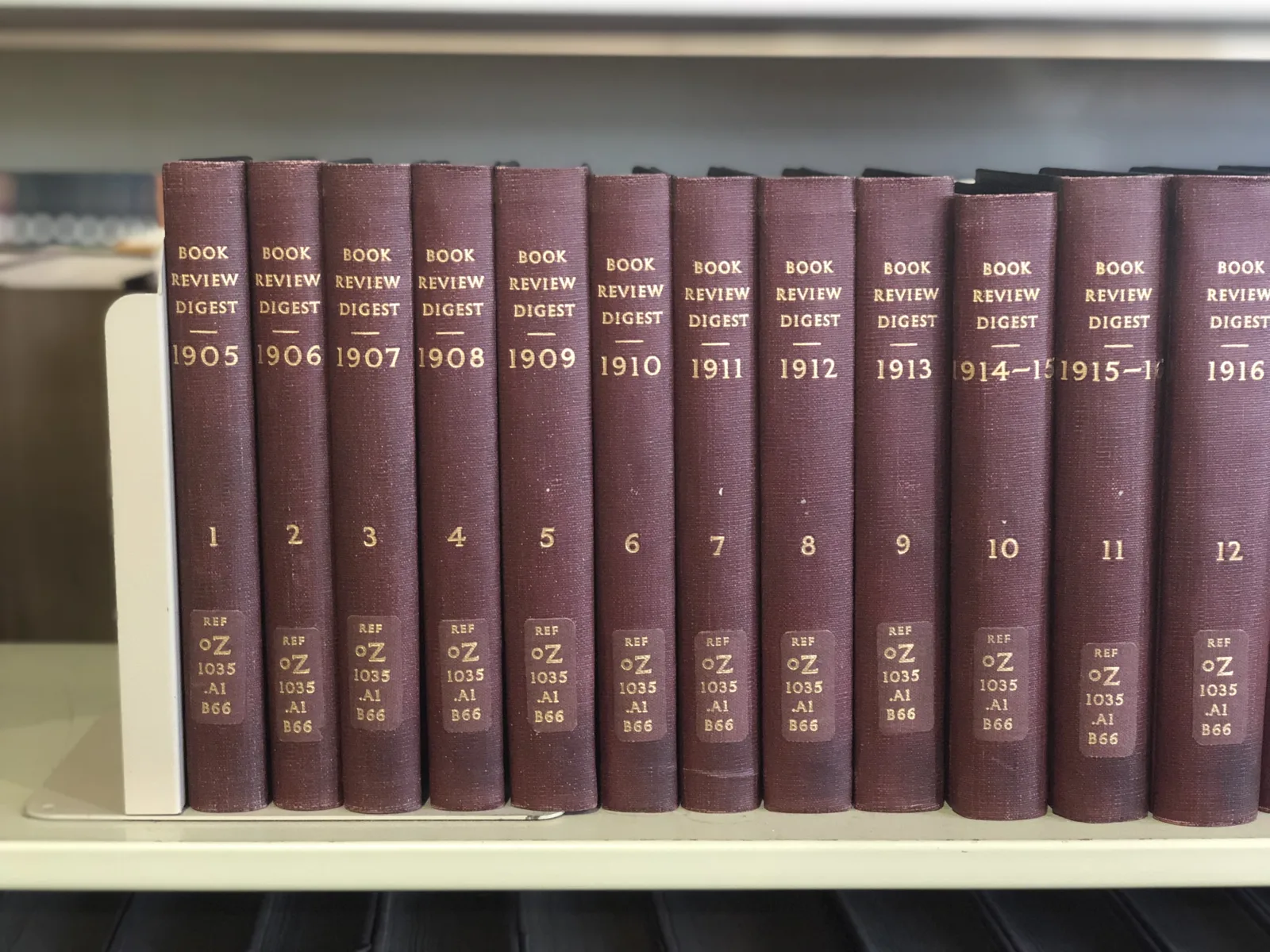 IMG 5890 A vital part of the Newberry's visual identity, the Newberry typeface appears on the book bindings of reference sources available on the library's third floor.
