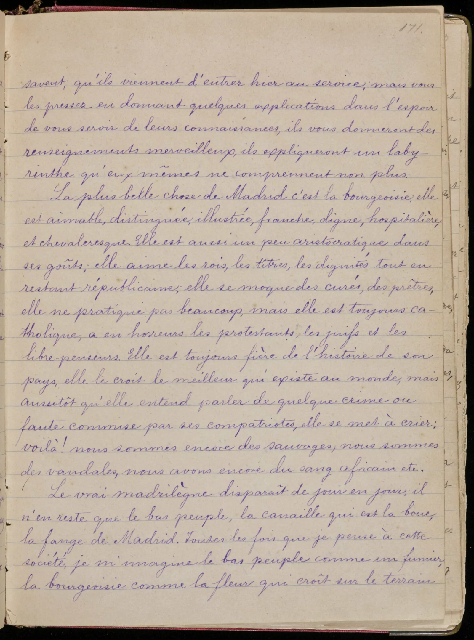 Page 171 of Clínica Médica, written by Rizal in script.