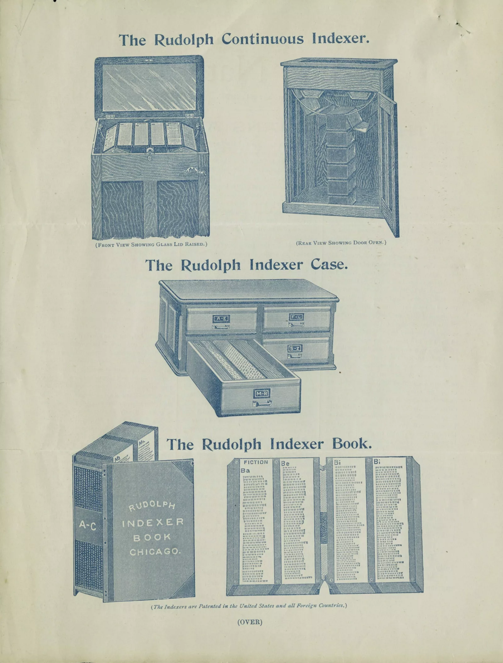 A promotional catalog from 1893 shows how the Rudolph Continuous Indexer was constructed.