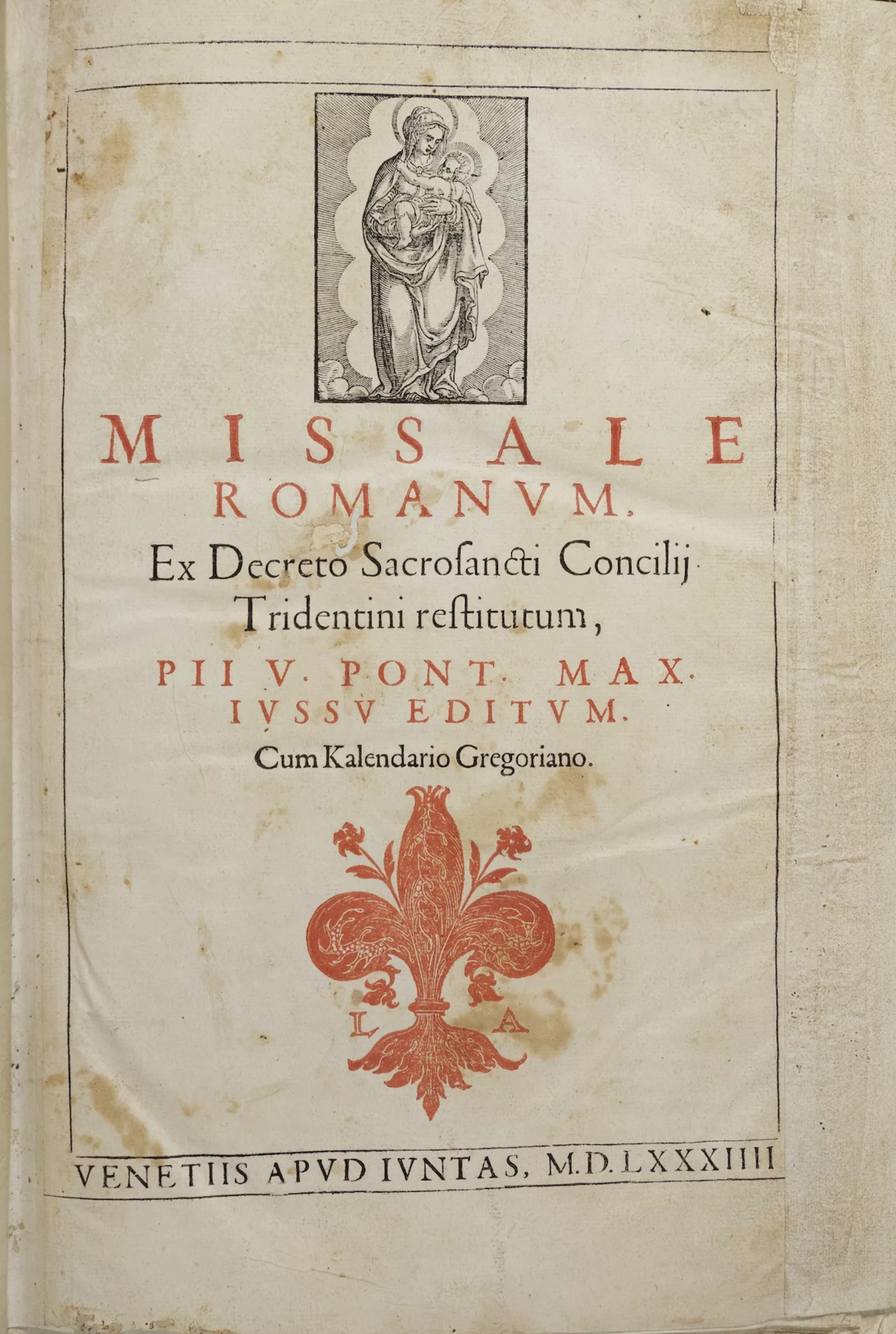 Frontispiece. Missale Romanum. Venice, 1584.