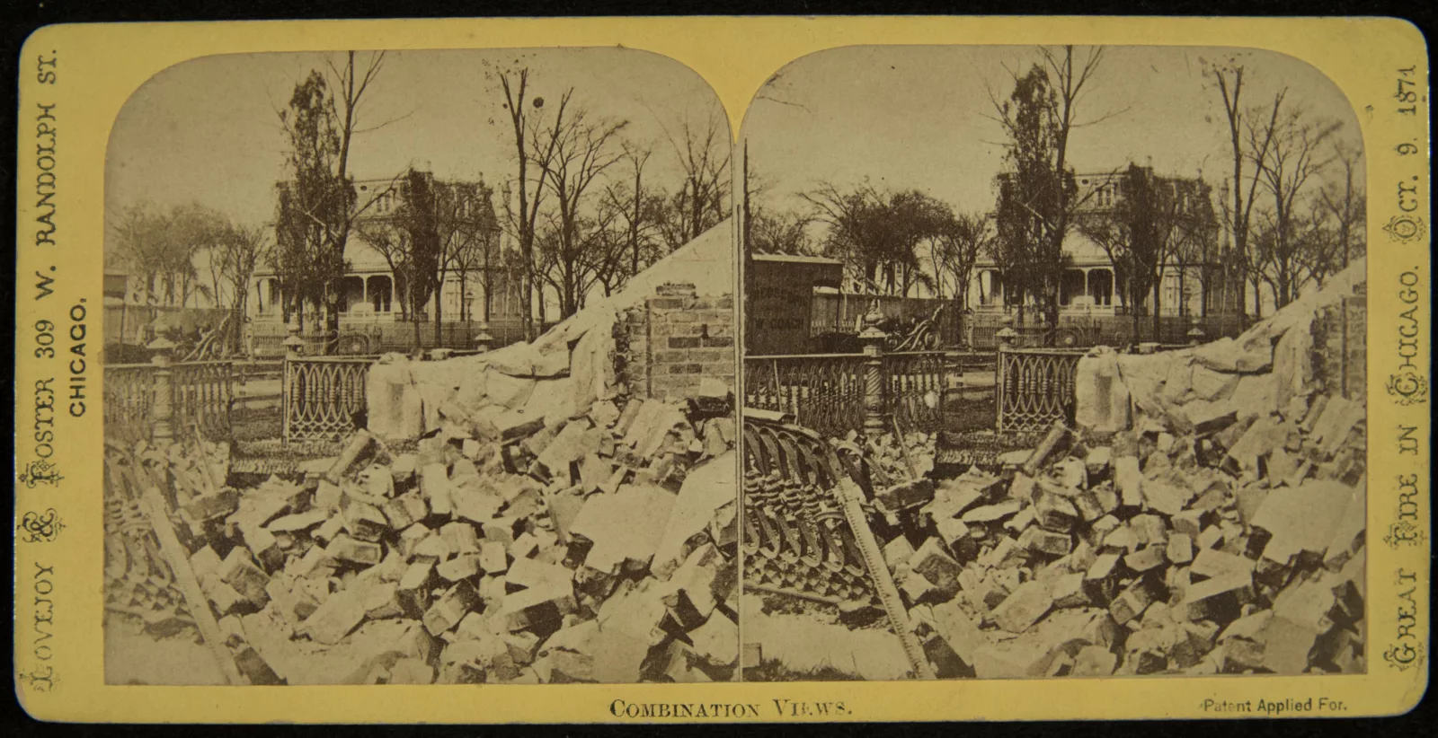The Ogden house sits intact behind rubble and other structures that did not survive the fire.