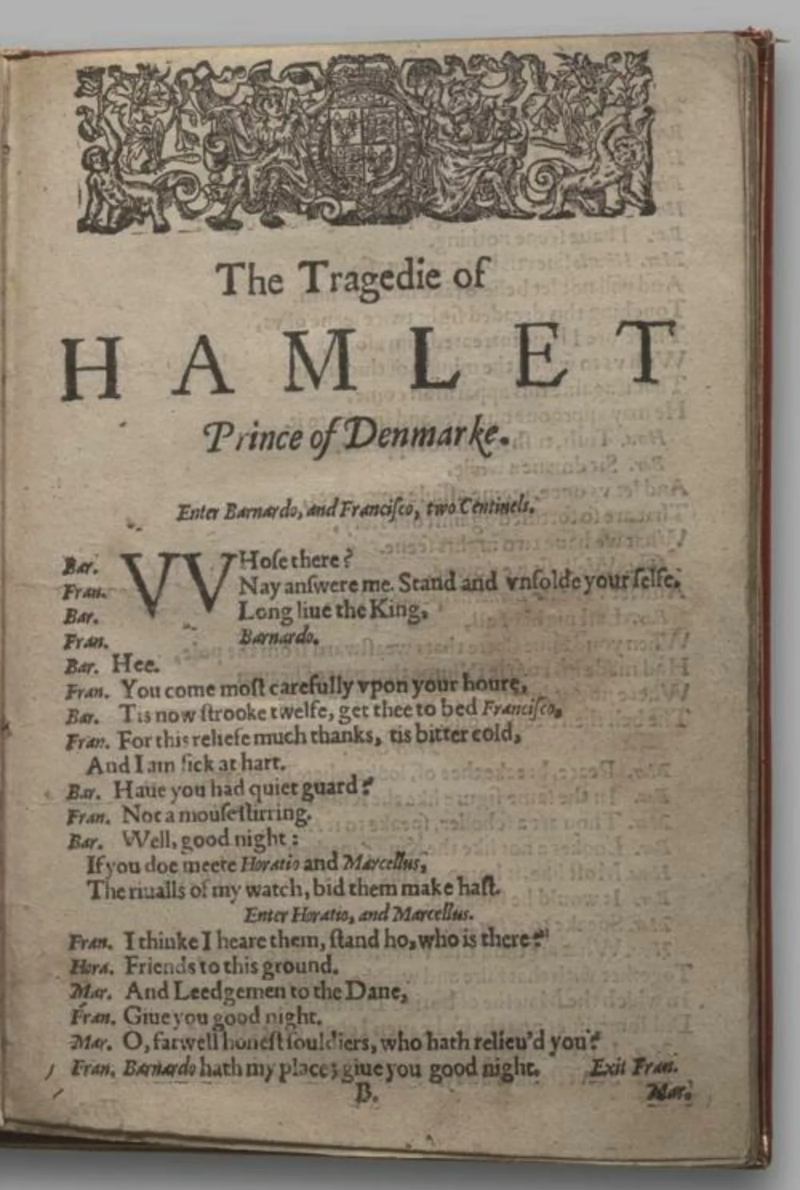 The tragedy of Hamlet, Prince of Denmark, 1703.