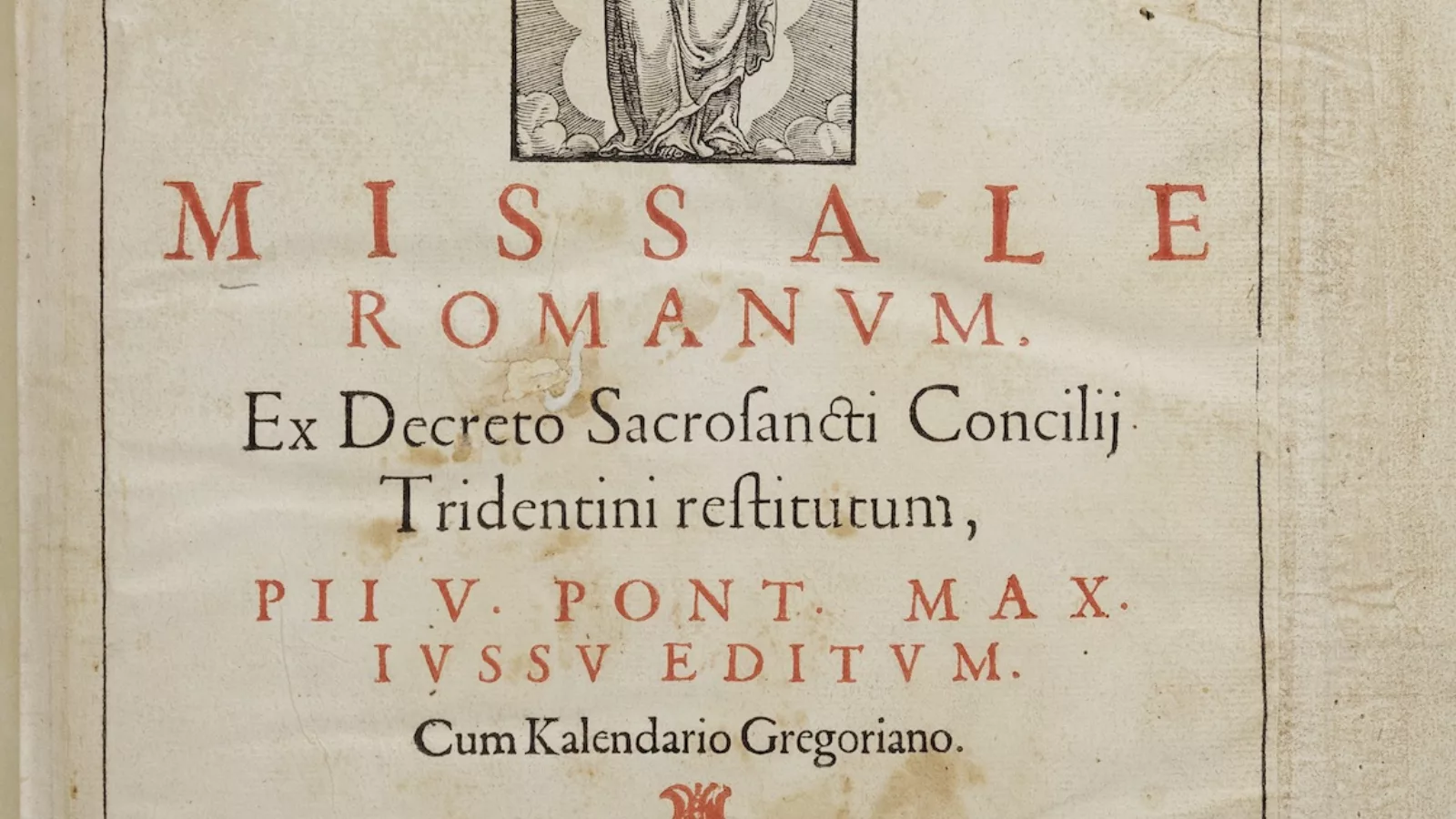 Frontispiece. Missale Romanum. Venice, 1584.