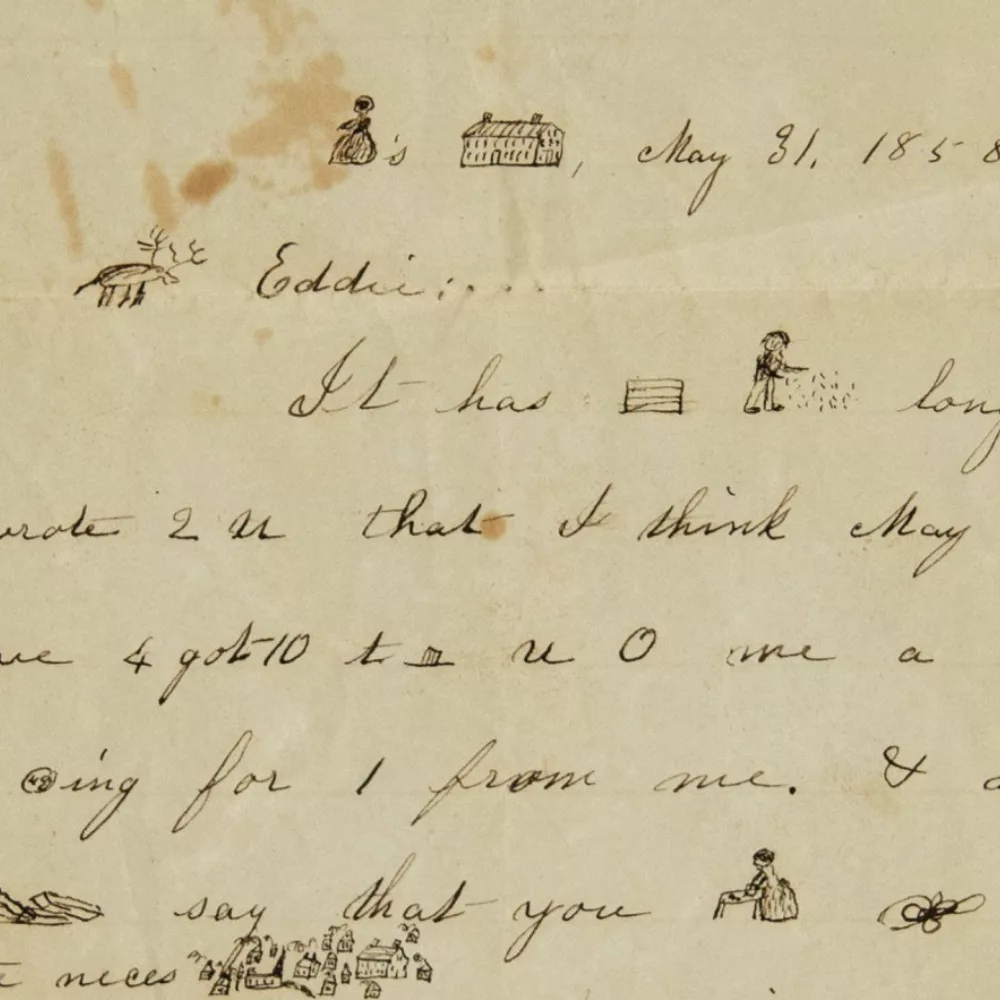 Anna Everett letter to brother Edward William Everett incl puzzle letter 1858 1868 cropped